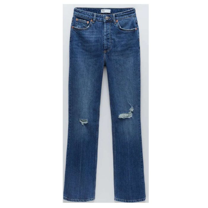 Ripped High Rise Bootcut Jeans