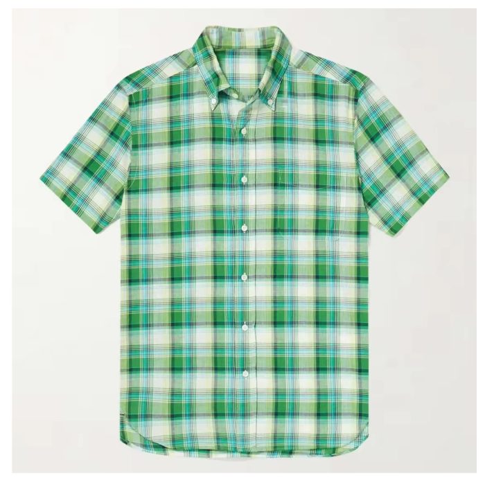 Checked Cotton-Poplin Shirt